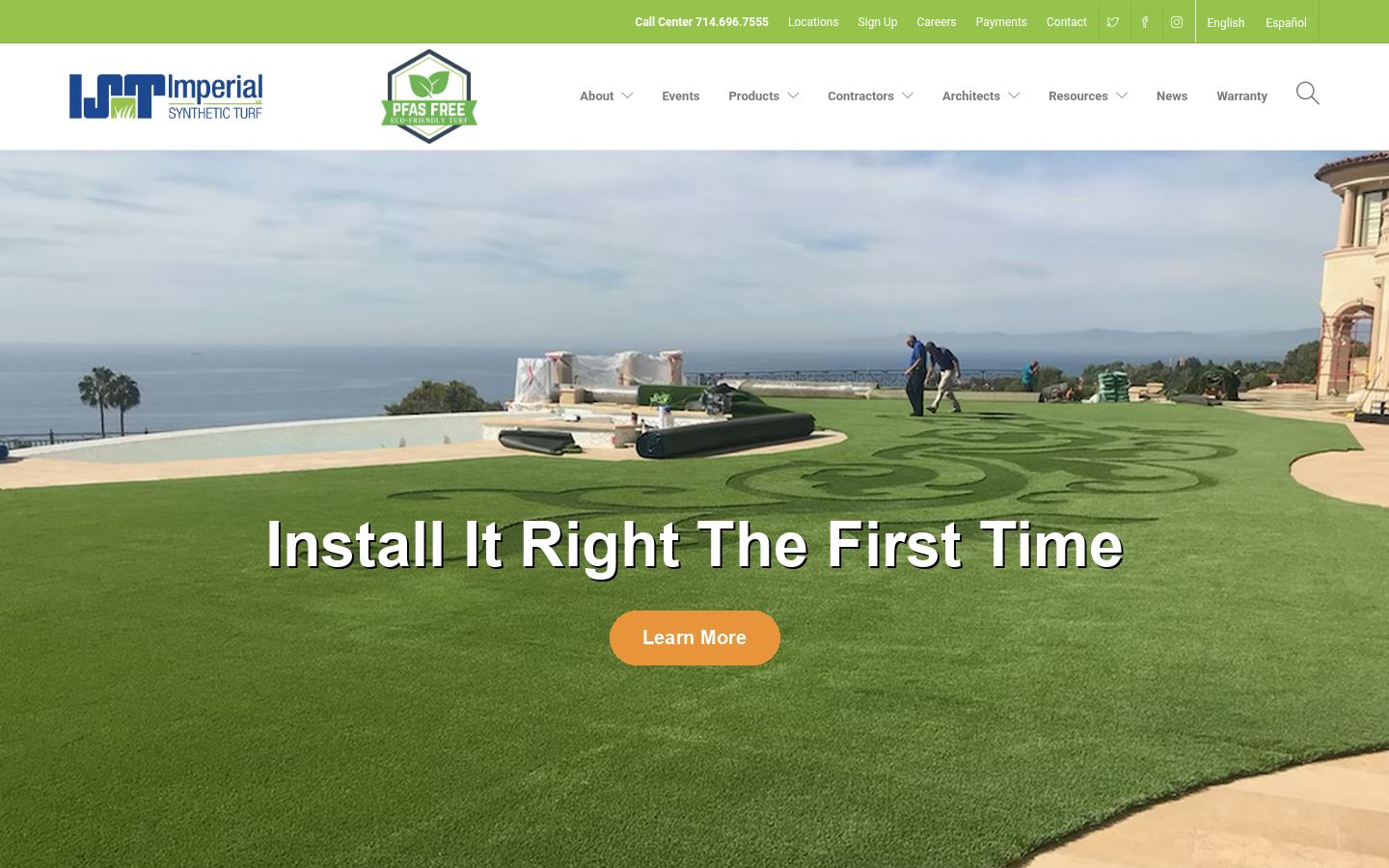 Imperial Synthetic Turf website