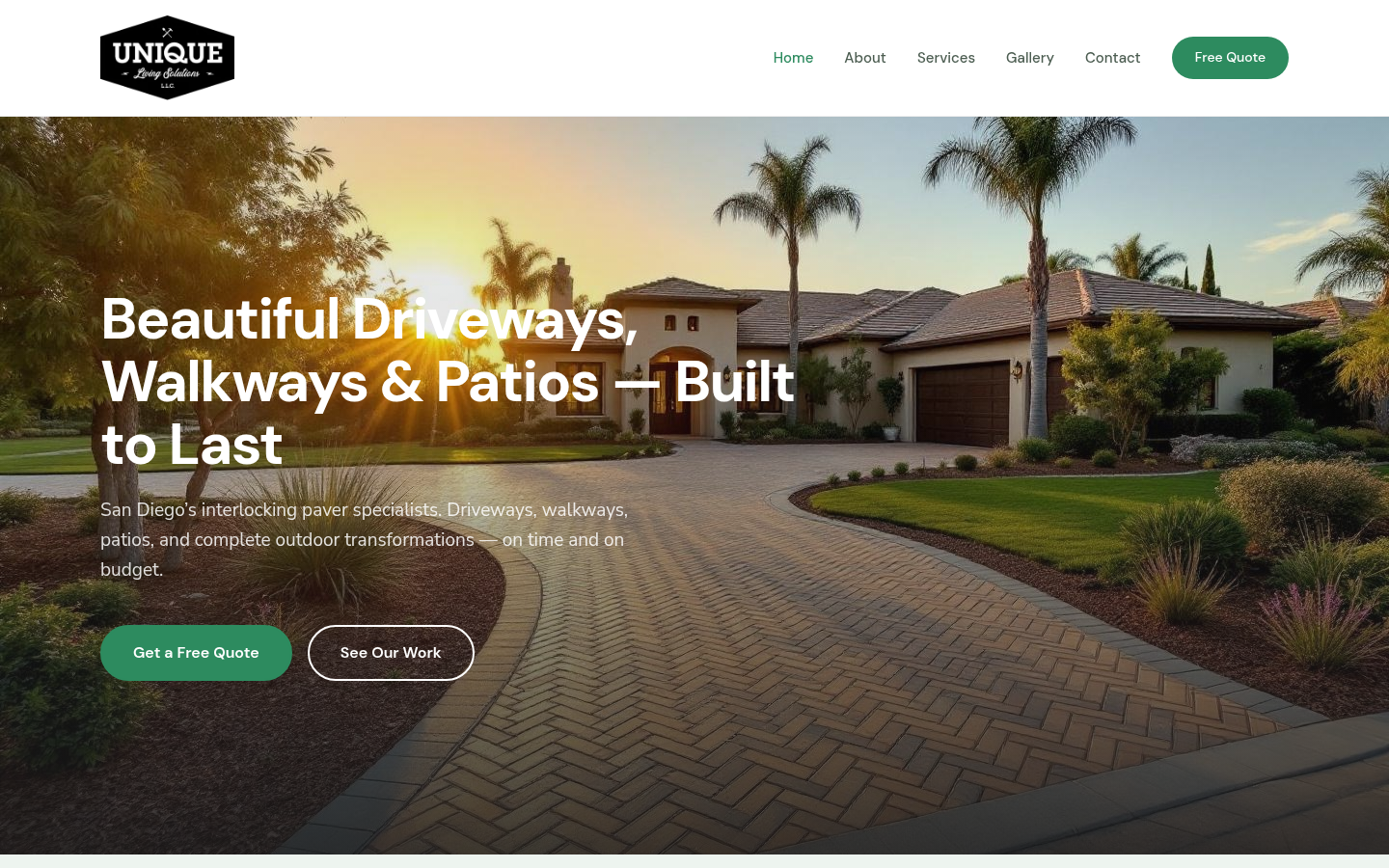 Unique Living Solutions website